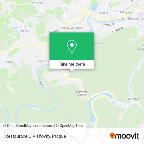 Карта Restaurace U Višňovky