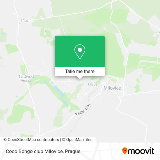Карта Coco Bongo club Milovice