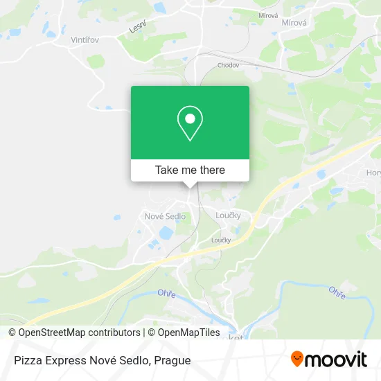 Карта Pizza Express Nové Sedlo