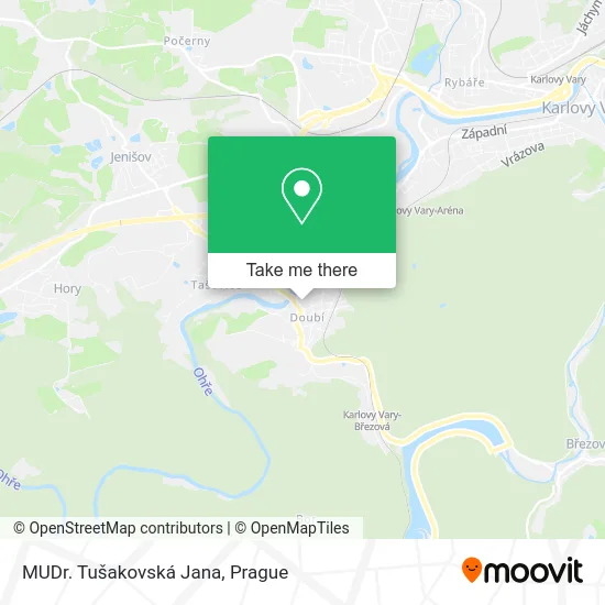 Карта MUDr. Tušakovská Jana
