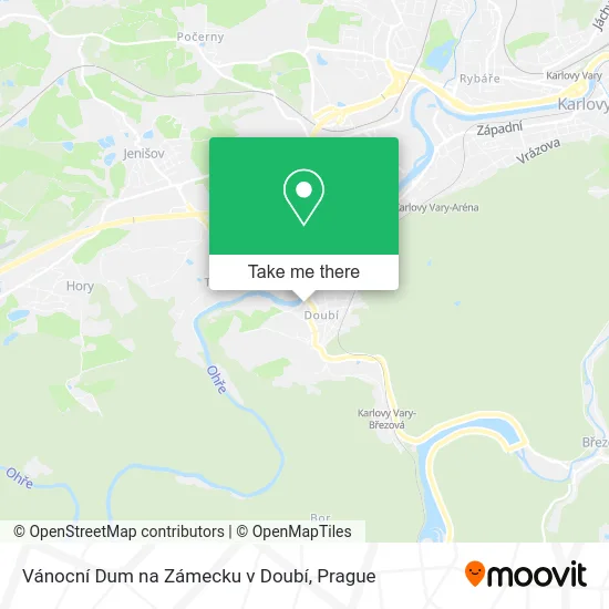 Карта Vánocní Dum na Zámecku v Doubí