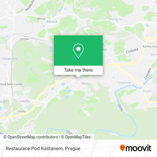 Карта Restaurace Pod Kaštanem