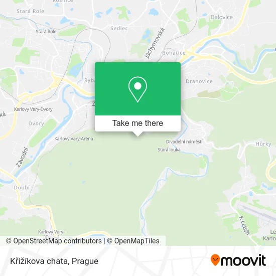 Křižíkova chata map
