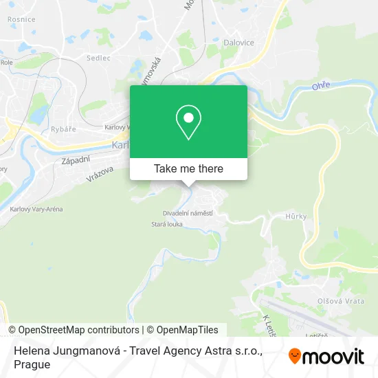 Карта Helena Jungmanová - Travel Agency Astra s.r.o.