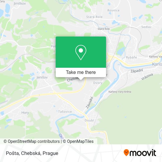 Карта Pošta, Chebská