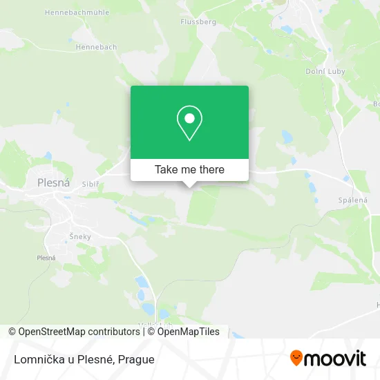 Карта Lomnička u Plesné