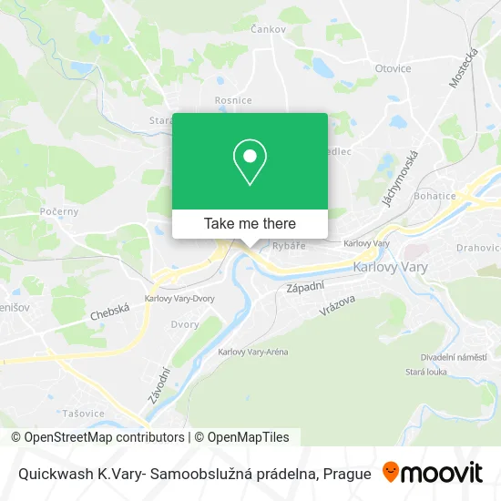 Карта Quickwash K.Vary- Samoobslužná prádelna