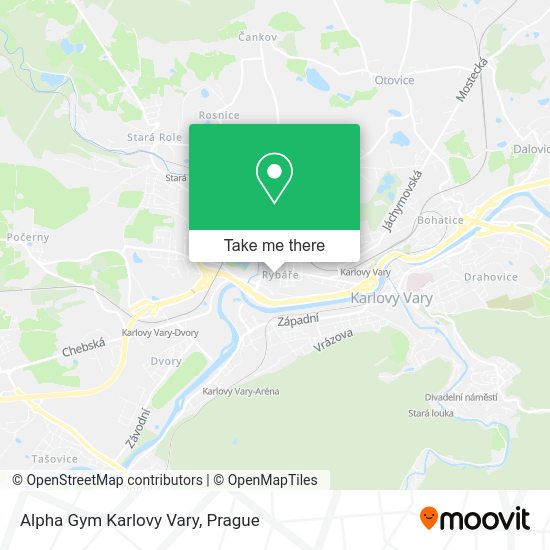 Карта Alpha Gym Karlovy Vary