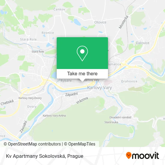 Kv Apartmany Sokolovská map