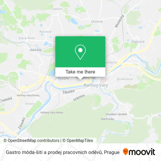 Gastro móda-šití a prodej pracovních oděvů map