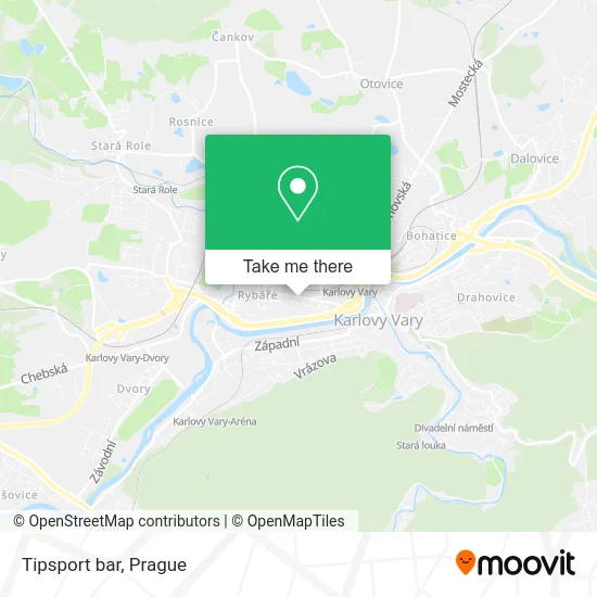 Tipsport bar map
