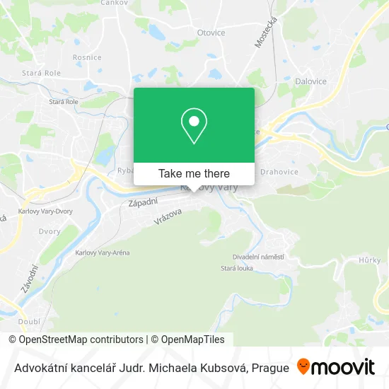 Карта Advokátní kancelář Judr. Michaela Kubsová