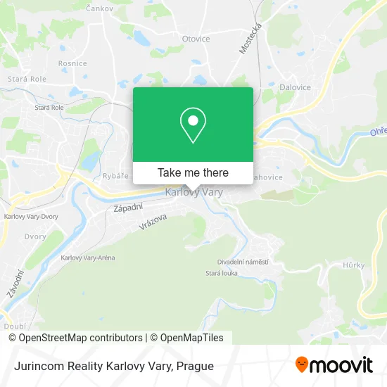 Карта Jurincom Reality Karlovy Vary