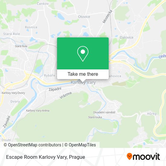 Карта Escape Room Karlovy Vary