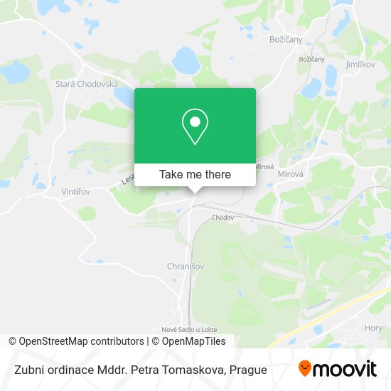 Карта Zubni ordinace Mddr. Petra Tomaskova