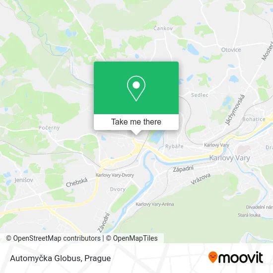 Automyčka Globus map