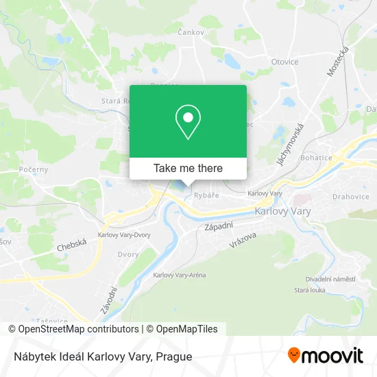 Карта Nábytek Ideál Karlovy Vary