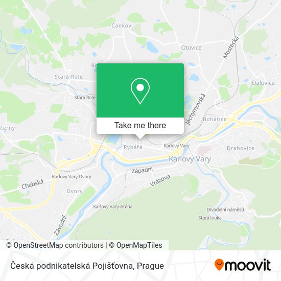 Карта Česká podnikatelská Pojišťovna