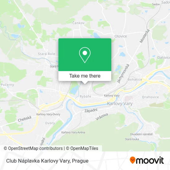 Карта Club Náplavka Karlovy Vary