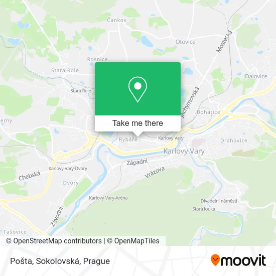 Карта Pošta, Sokolovská