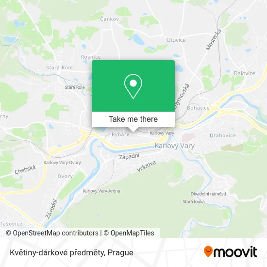 Květiny-dárkové předměty map