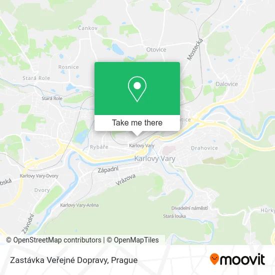 Карта Zastávka Veřejné Dopravy