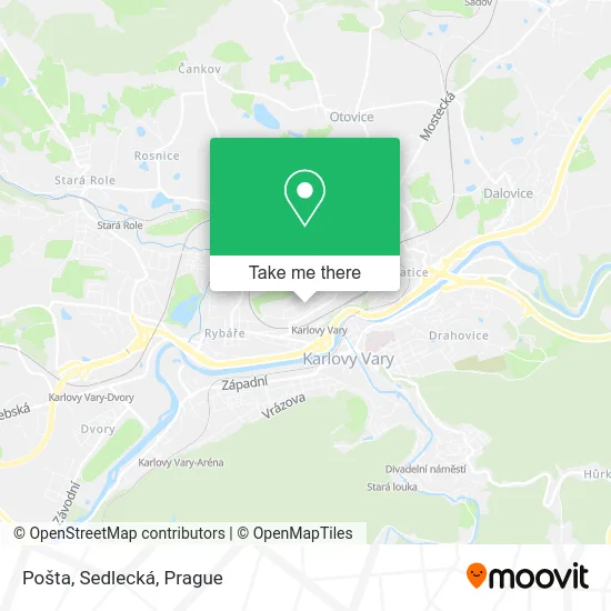 Карта Pošta, Sedlecká