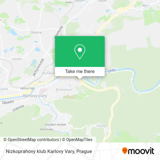 Карта Nizkoprahovy klub Karlovy Vary