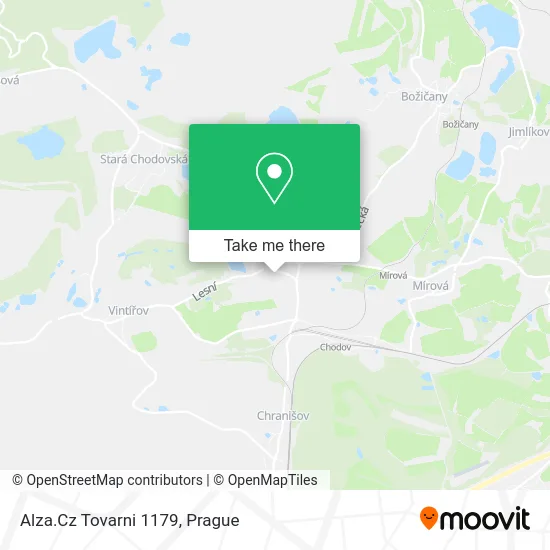 Карта Alza.Cz Tovarni 1179