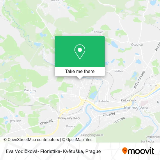 Eva Vodičková- Floristika- Květuška map