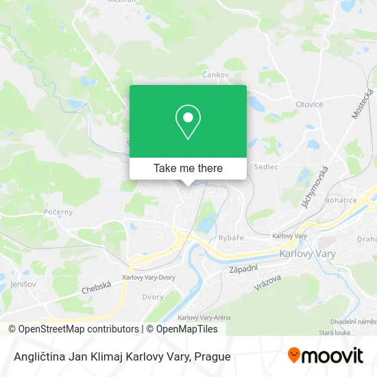 Карта Angličtina Jan Klimaj Karlovy Vary