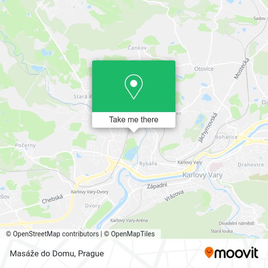 Карта Masáže do Domu