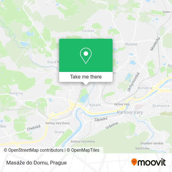 Карта Masáže do Domu