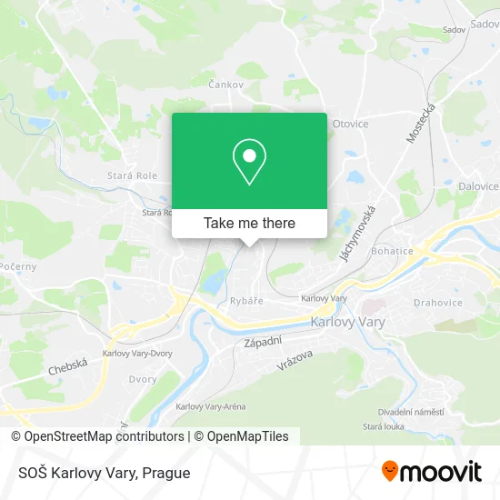 Карта SOŠ Karlovy Vary