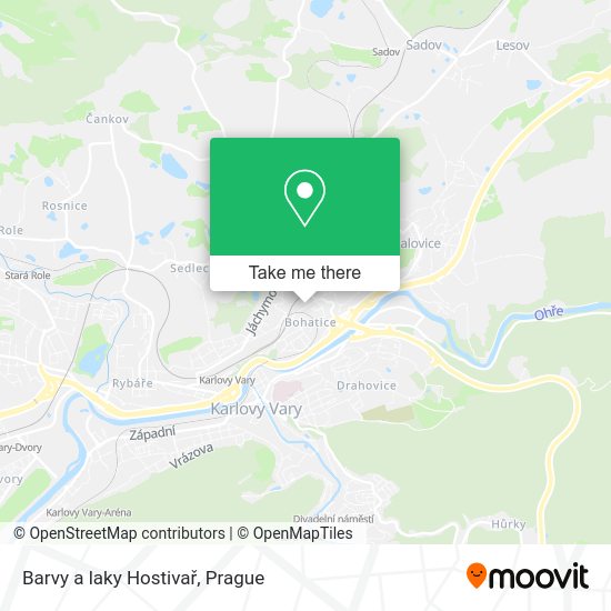 Карта Barvy a laky Hostivař