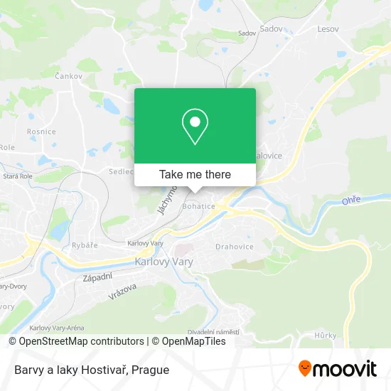 Карта Barvy a laky Hostivař