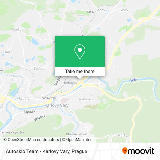 Карта Autosklo Team - Karlovy Vary