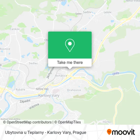 Карта Ubytovna u Teplarny - Karlovy Vary