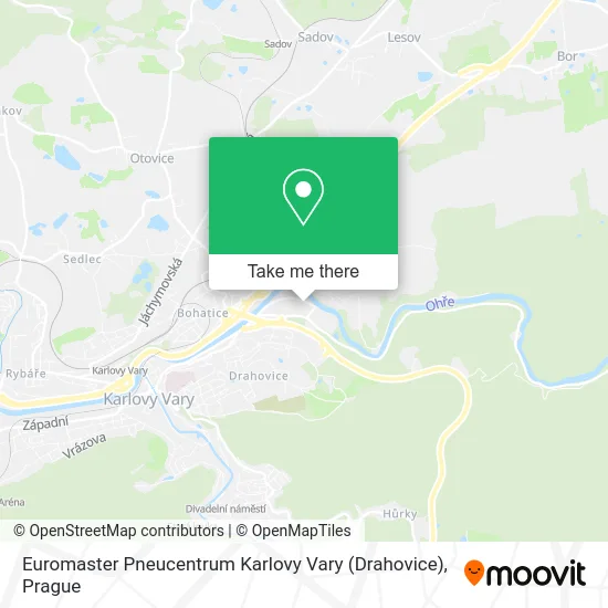 Карта Euromaster Pneucentrum Karlovy Vary (Drahovice)