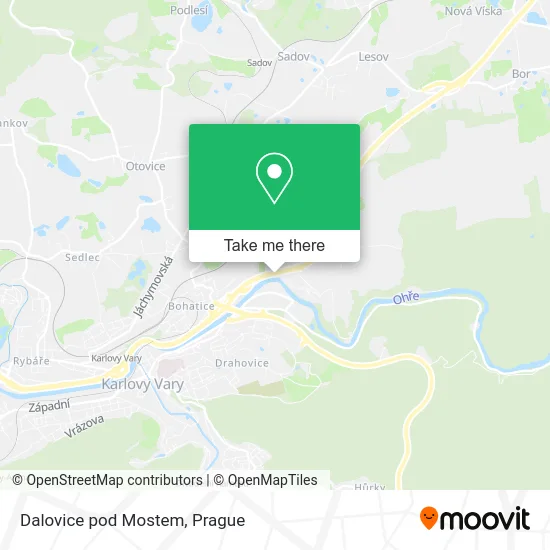 Карта Dalovice pod Mostem