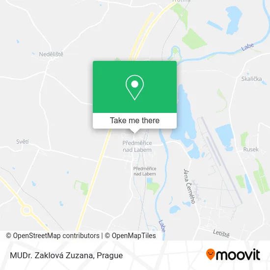 Карта MUDr. Zaklová Zuzana