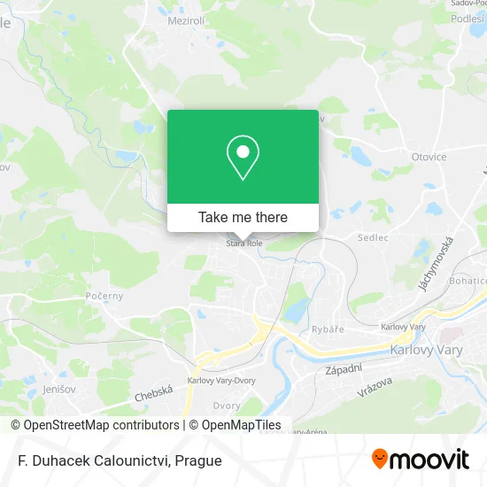 Карта F. Duhacek Calounictvi