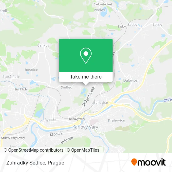 Карта Zahrádky Sedlec
