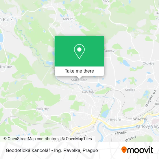 Карта Geodetická kancelář - Ing. Pavelka