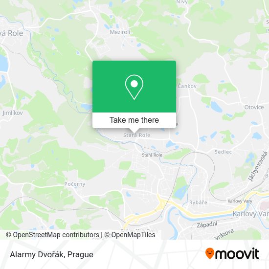 Карта Alarmy Dvořák