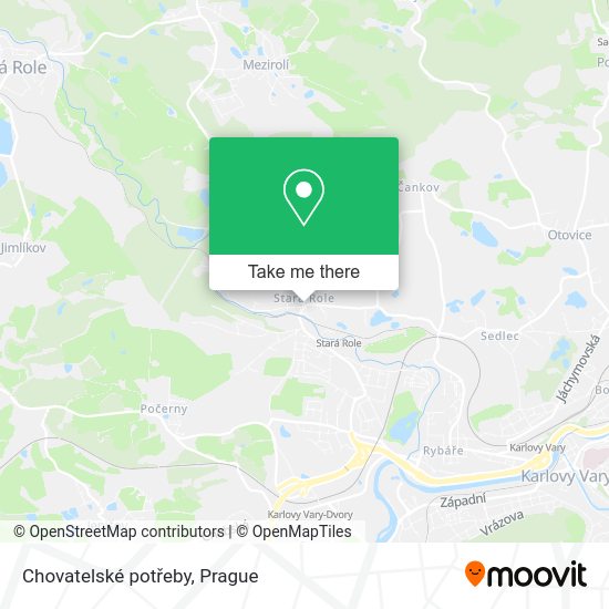 Карта Chovatelské potřeby