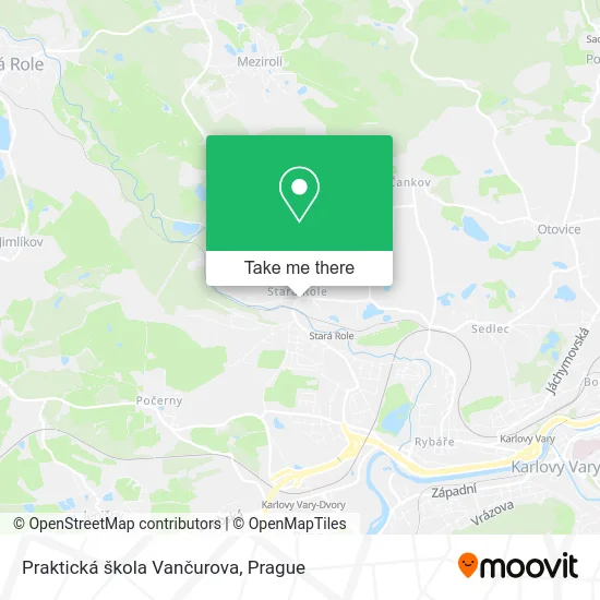 Карта Praktická škola Vančurova