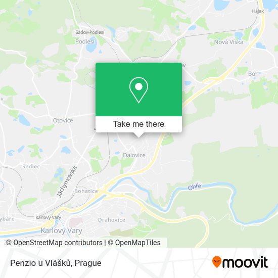 Карта Penzio u Vlášků