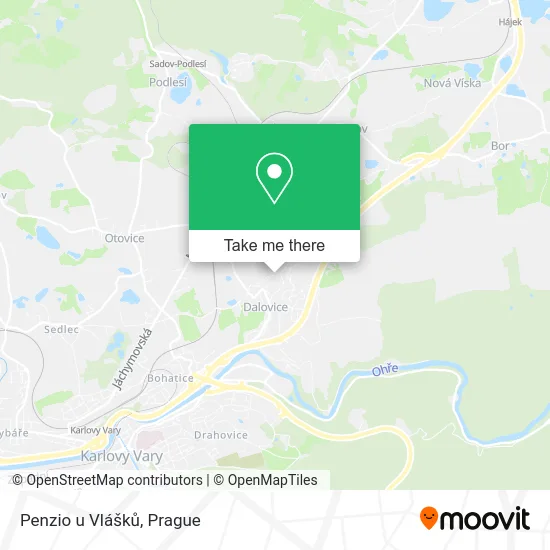Карта Penzio u Vlášků