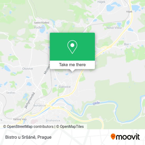 Карта Bistro u Sršáně